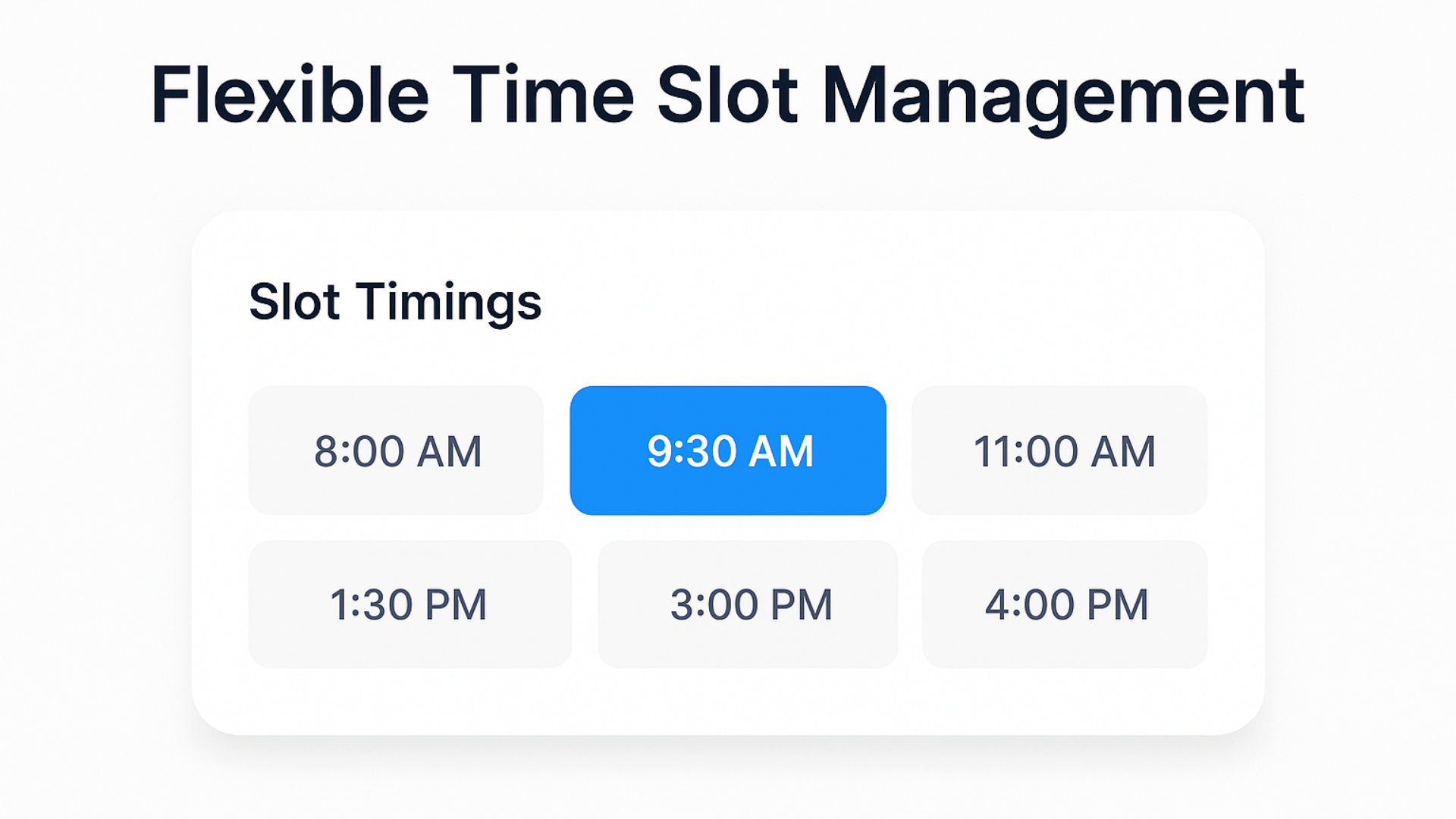 Time slot selection interface showing custom and automatic scheduling options