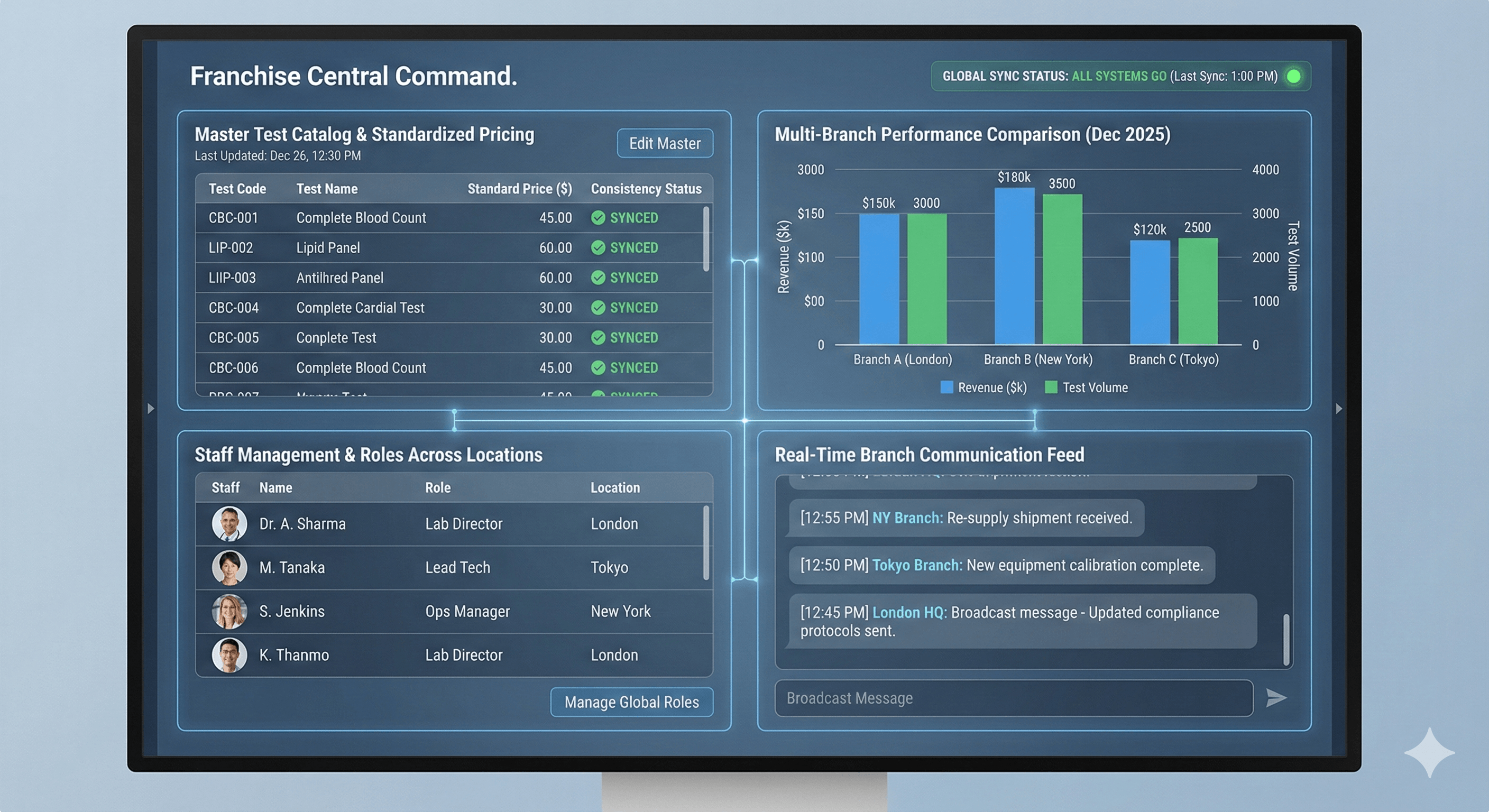 Performance monitoring and franchise management