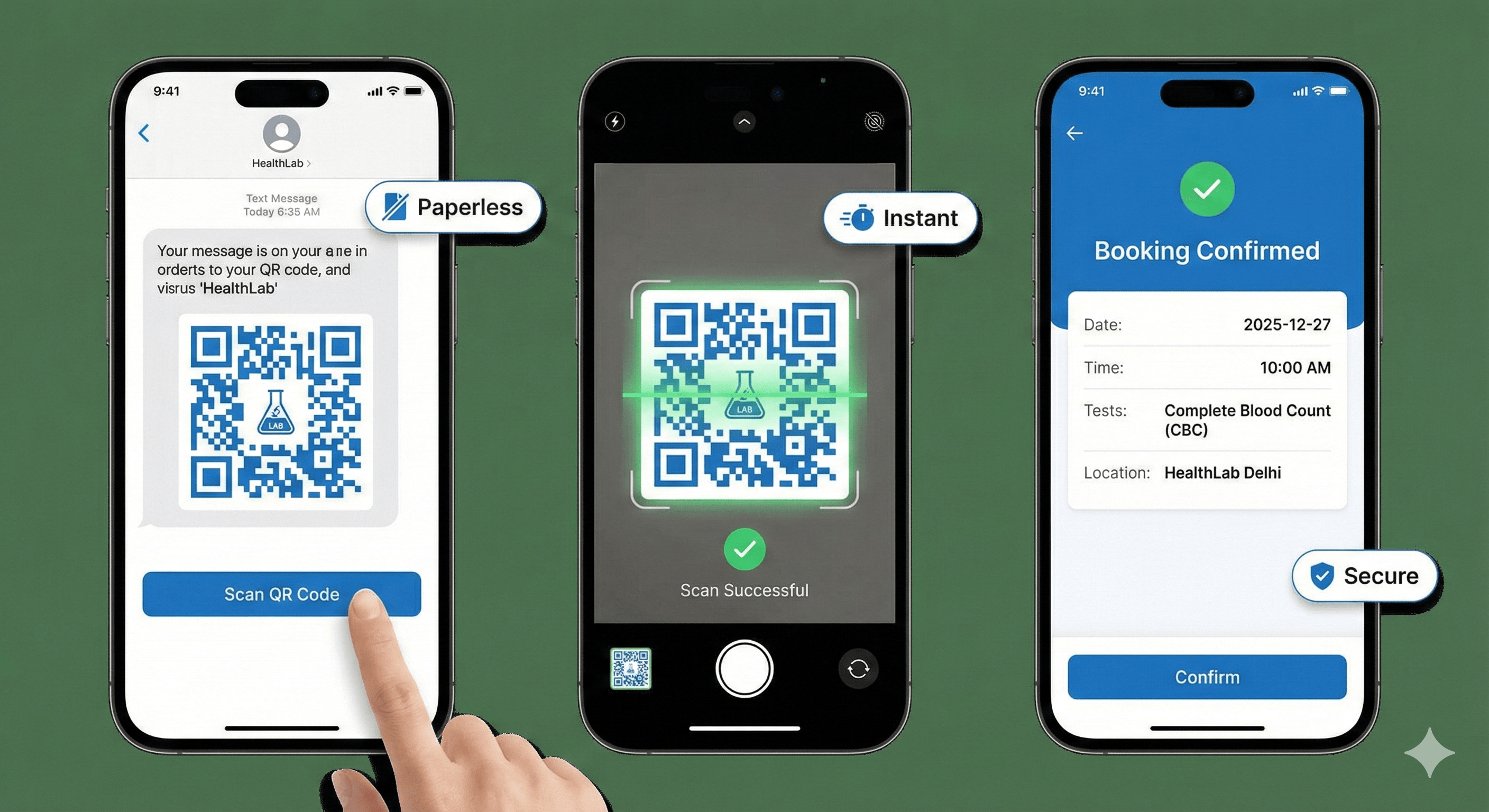 QR code on booking receipt providing instant access to booking details