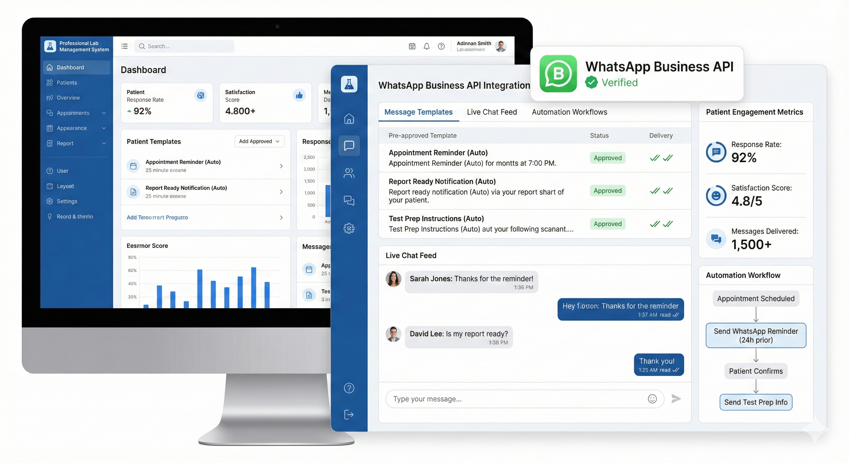 WhatsApp Business API integration with SmartCarePlus