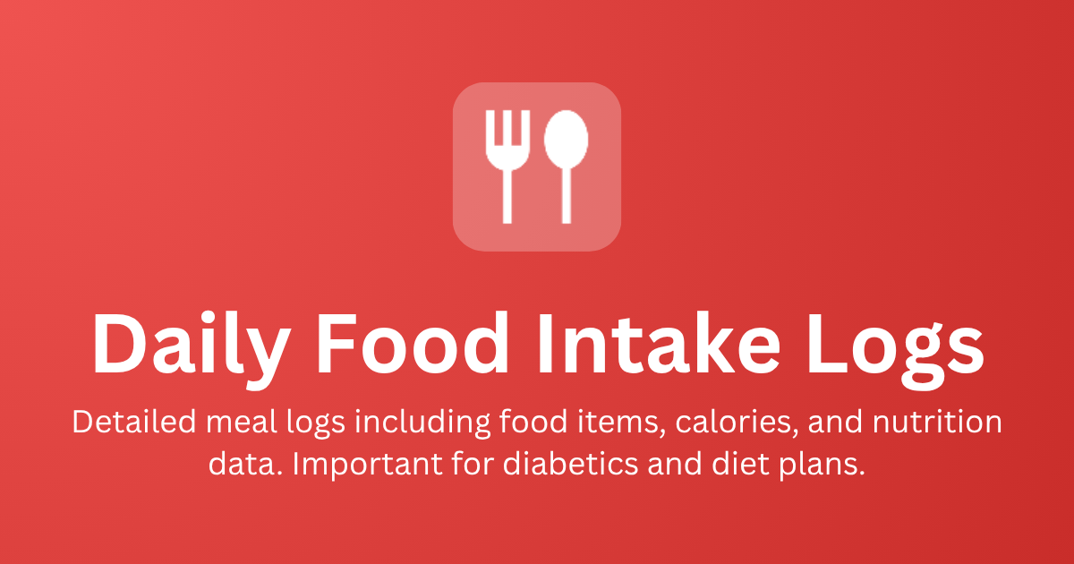 Daily Food Intake Logs image