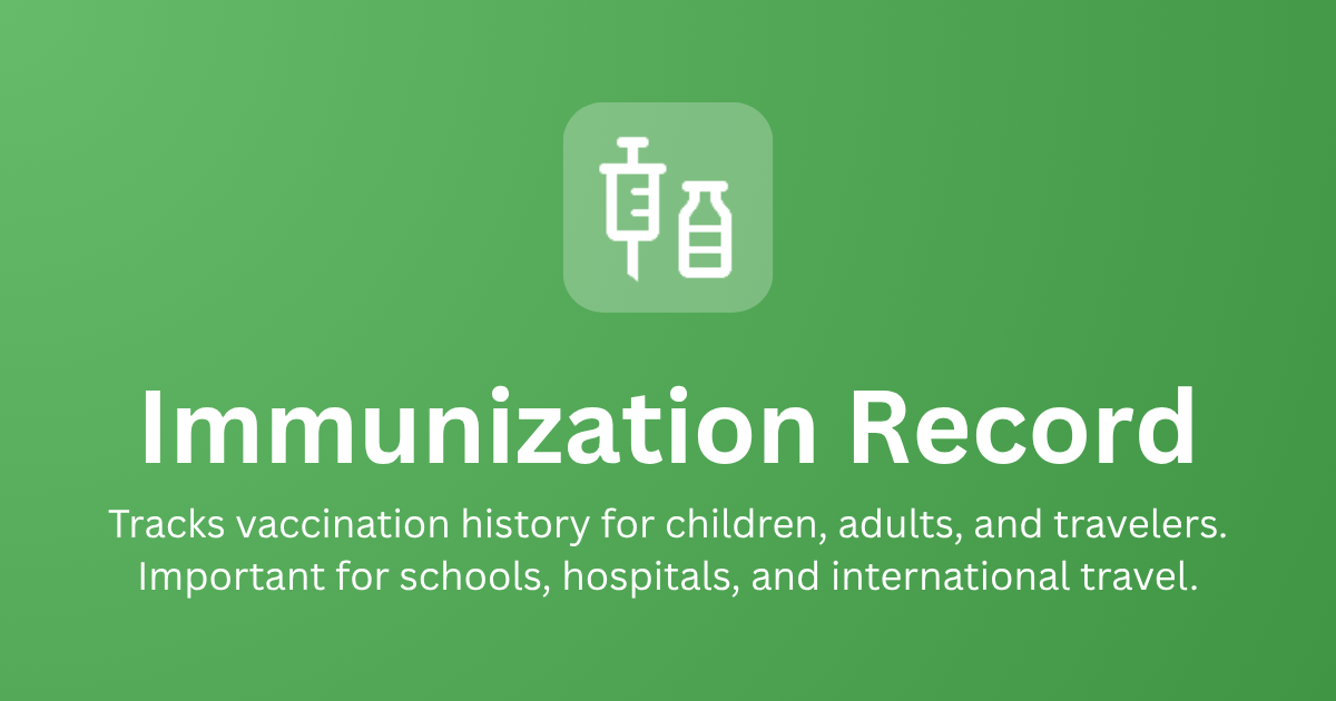 Immunization Record image