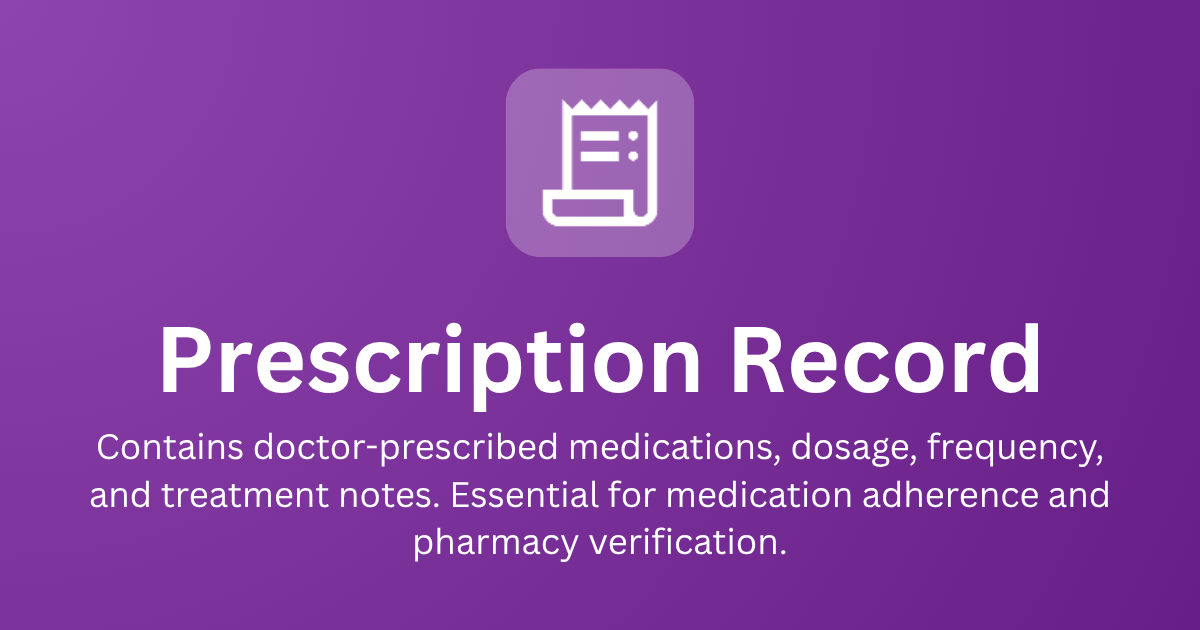 Prescription Record image