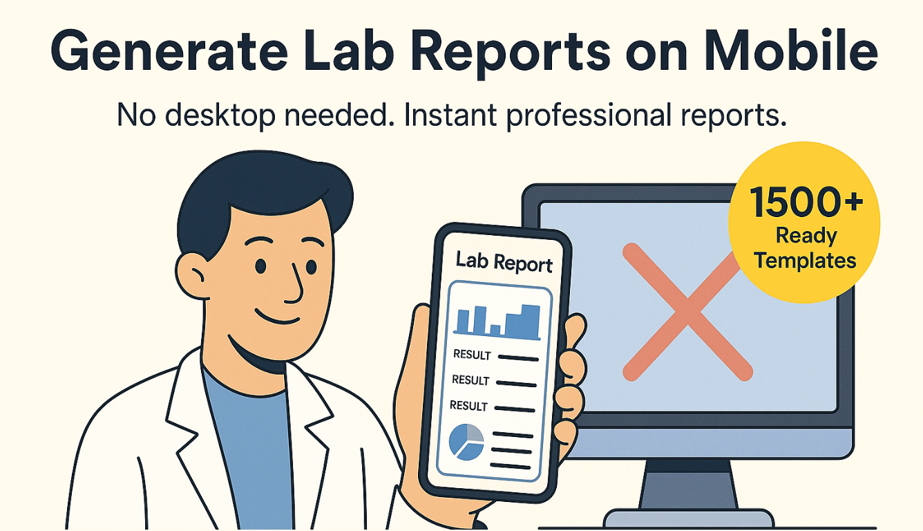 Generate Lab Reports on Mobile image